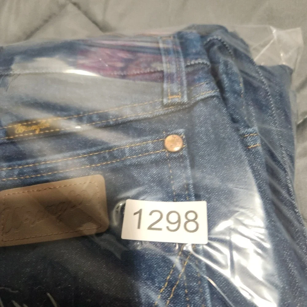 Wrangler Jeans Men's 42x34 High Rise Cowboy Cut 13MWZPW Blue Denim Pants